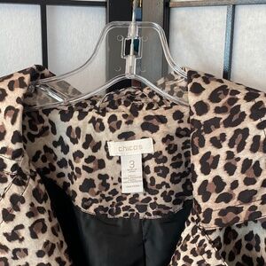 Chico's Leopard Print Trench Coat!